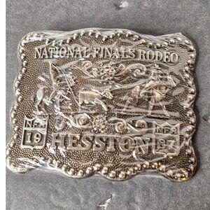 1987 HESSTON National Finals  Rodeo Belt Buckle NOS NEW